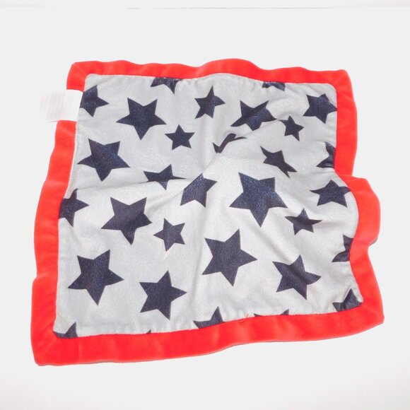 Baby Essentials Rocket Space Ship Black Gray Stars Red Trim Security Blanket - Picture 6 of 7